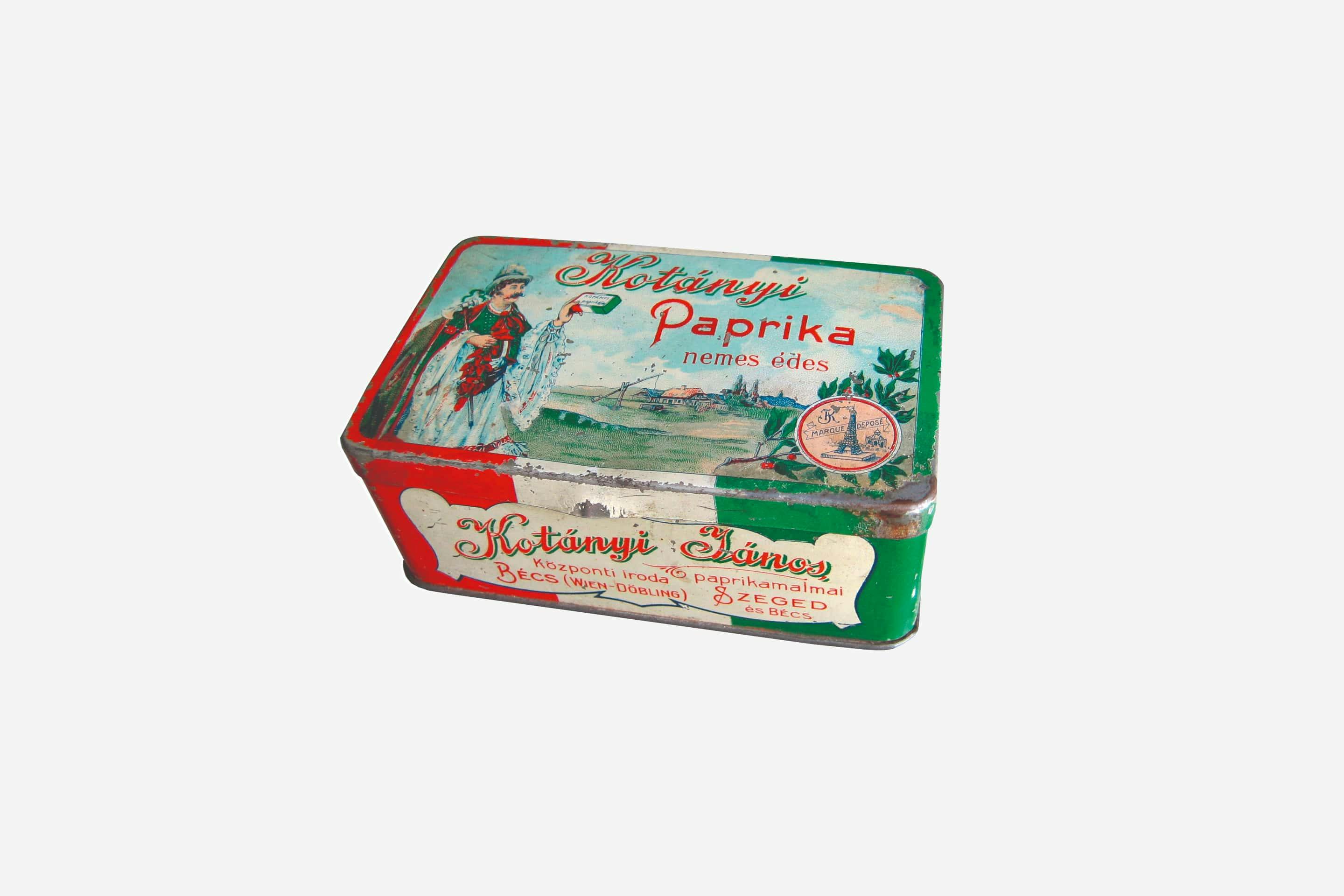 Kotányi fűszerpaprika csomagolása, 1900