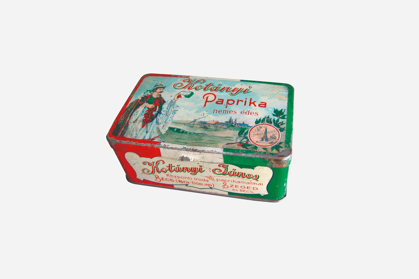 Kotányi fűszerpaprika csomagolása, 1900