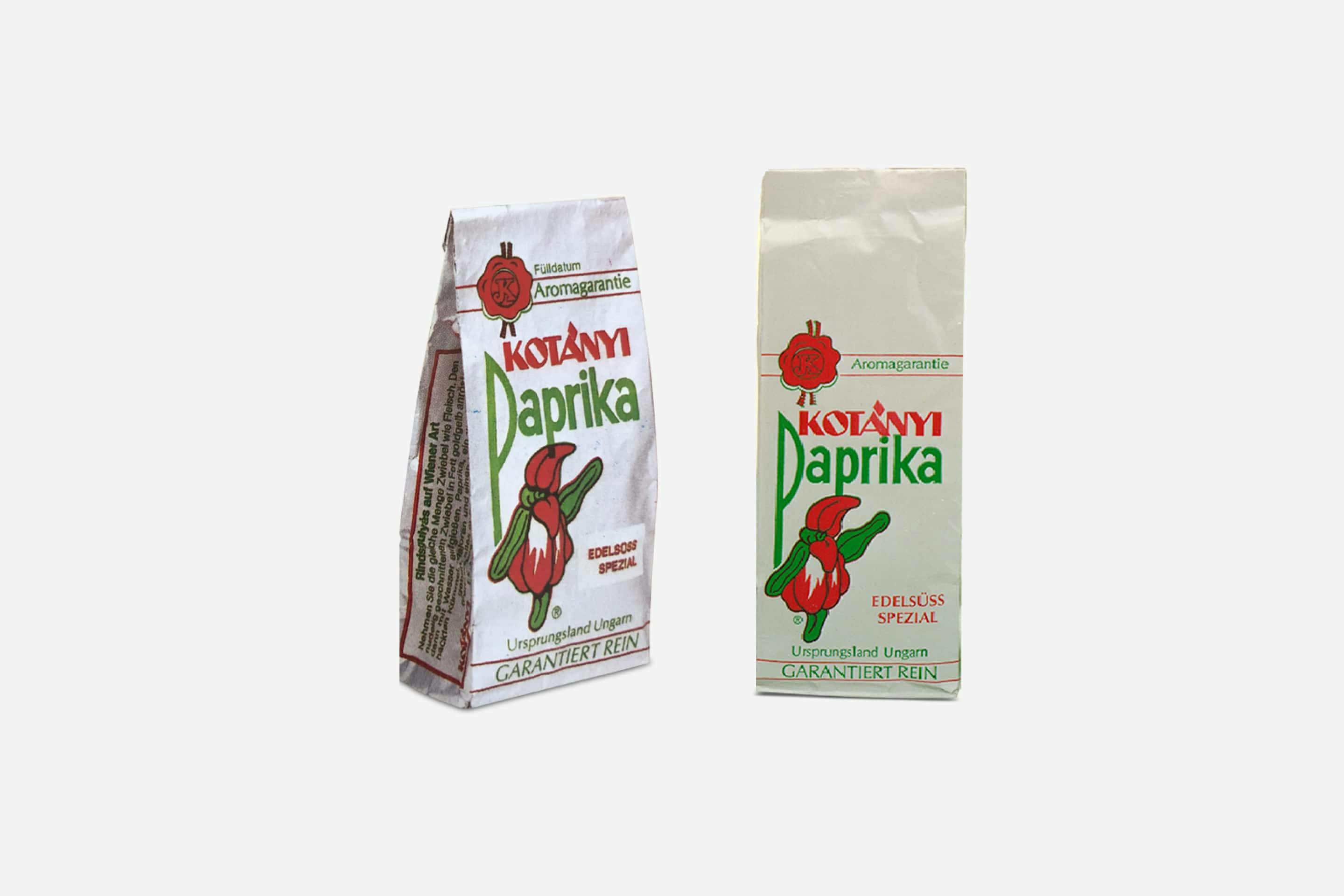 Kotányi fűszercsomagolás az 1980-as évekből