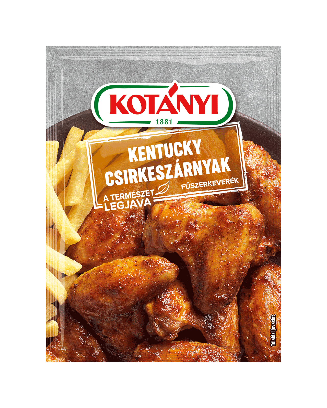 A Kotányi Kentucky csirkeszárnyak fűszerkeverékkel úgy tudja elkészíteni a csirkeszárnyakat, ahogy azt a legtöbben szeretik: enyhén csípősen és ropogósan.
