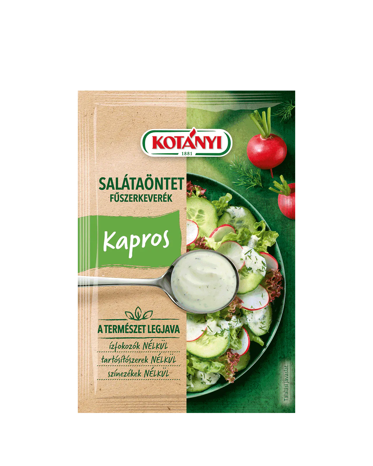 5995863010578 106402 Kotányi SalÁtaÖntet FŰszerkeverÉk Kapros Hu Pouch Vs