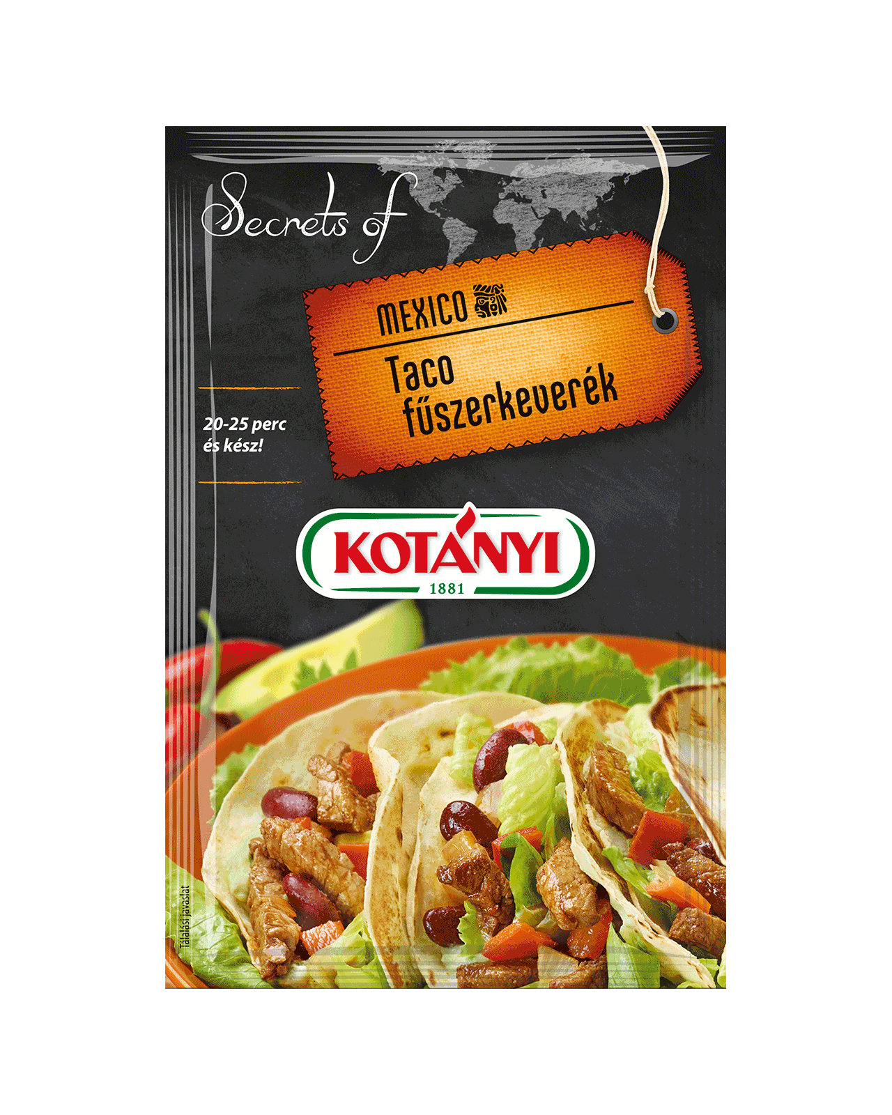5995863035427 354202 Kotányi Secrets Of Mexico Taco Fűszerkeverék Hu Pouch Vs