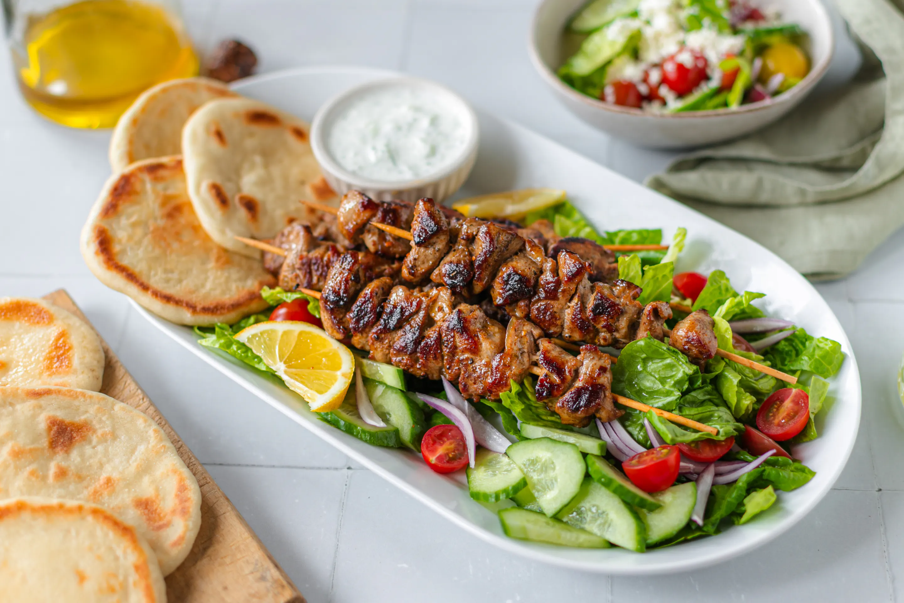 Souvlaki With Tzatziki Sauce